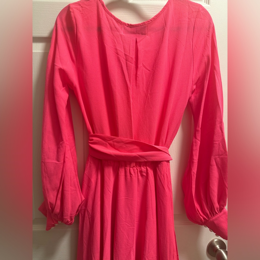 Meghan LA - Lilypad Midi Dress - Neon Pink - NWT - Size S - Picture 11 of 11